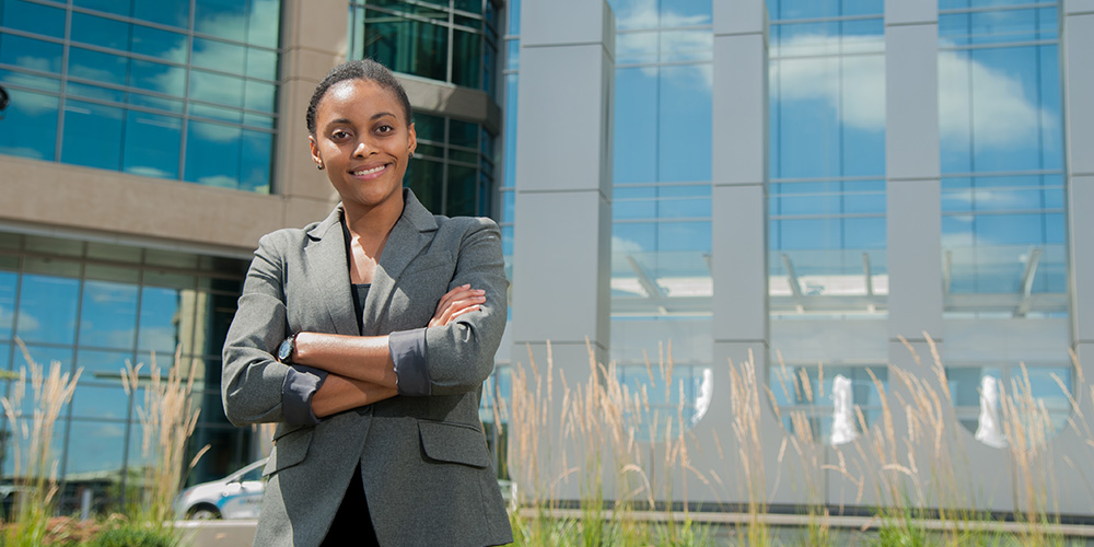 Pictured is M.A. intelligence and global security graduate Natasha Williams.